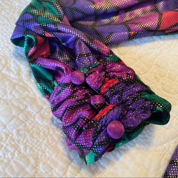 TESS Vintage Stained Glass High Neck Blouse - 8P - Picture 9 of 15